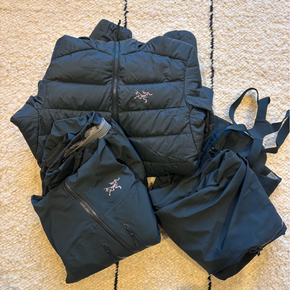 Arc'teryx Women’s Kit- Sentinel Jkt, Rush Bib, Cerium Hoodie